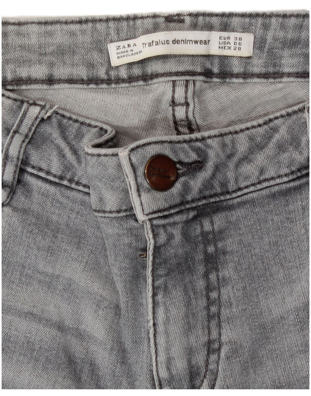 Zara Dame Skinny Jeans EU 38 Small W28 L28 Grå