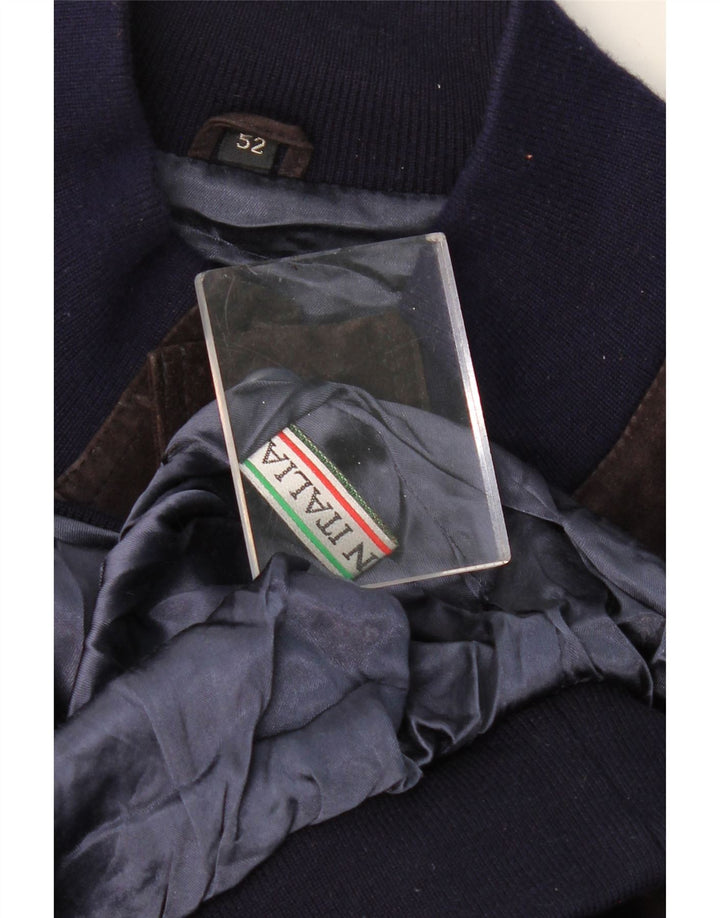 VINTAGE Bomberjakke i ruskind til mænd IT 52 XL Lilla