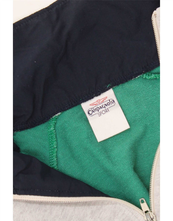 Campagnolo Sweatshirt med lynlås til mænd mellem grøn farveblok