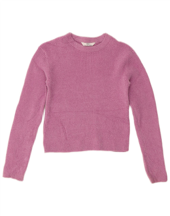 Marks & Spencer Girls Crop Top Langærmet 11-12 år Pink Polyester