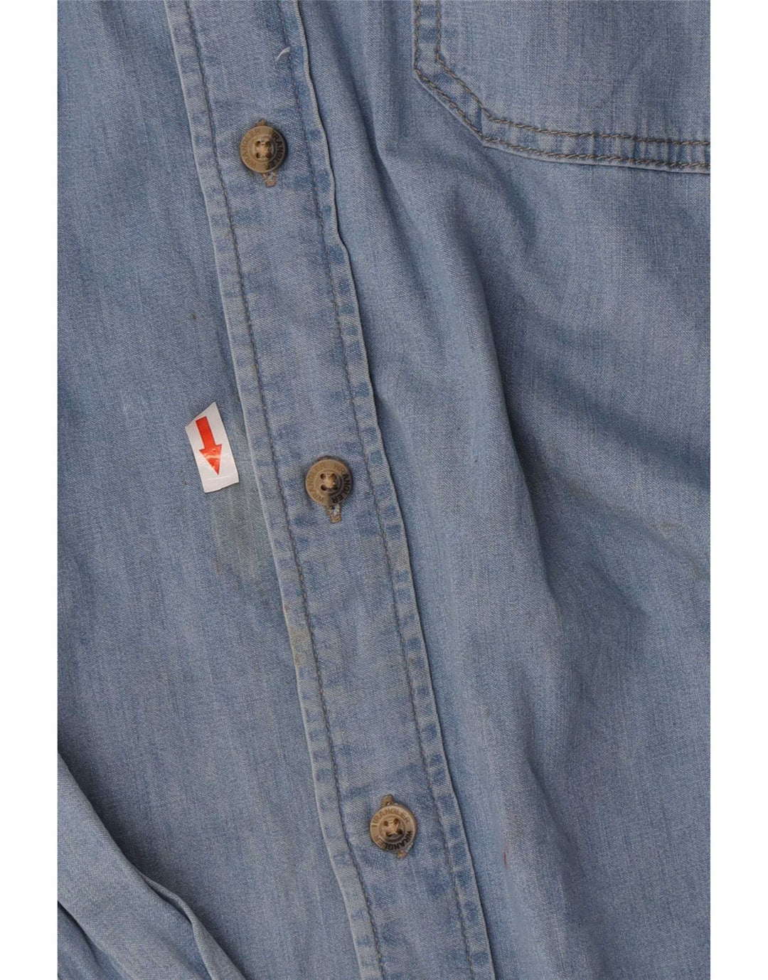 Wrangler Herre Regular Fit denimskjorte Stor blå bomuld