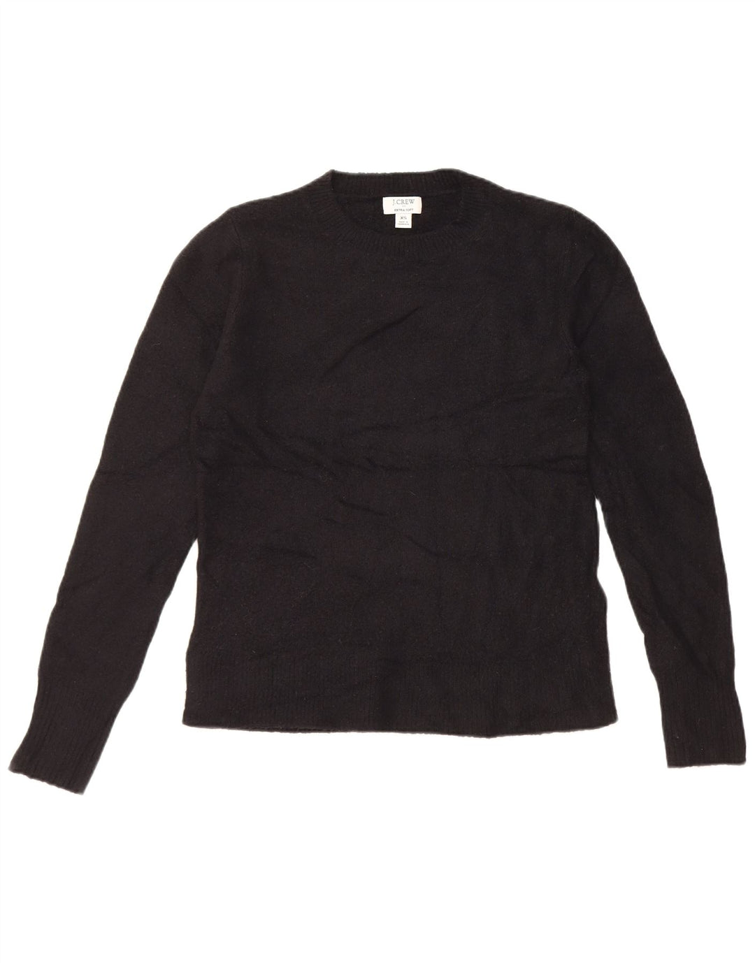 J. Crew Dame sweater med rund hals XS Sort Akryl