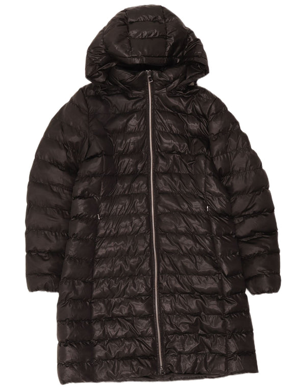 Geox Womens Respira hættepolstret frakke UK 14 Large Black Polyester