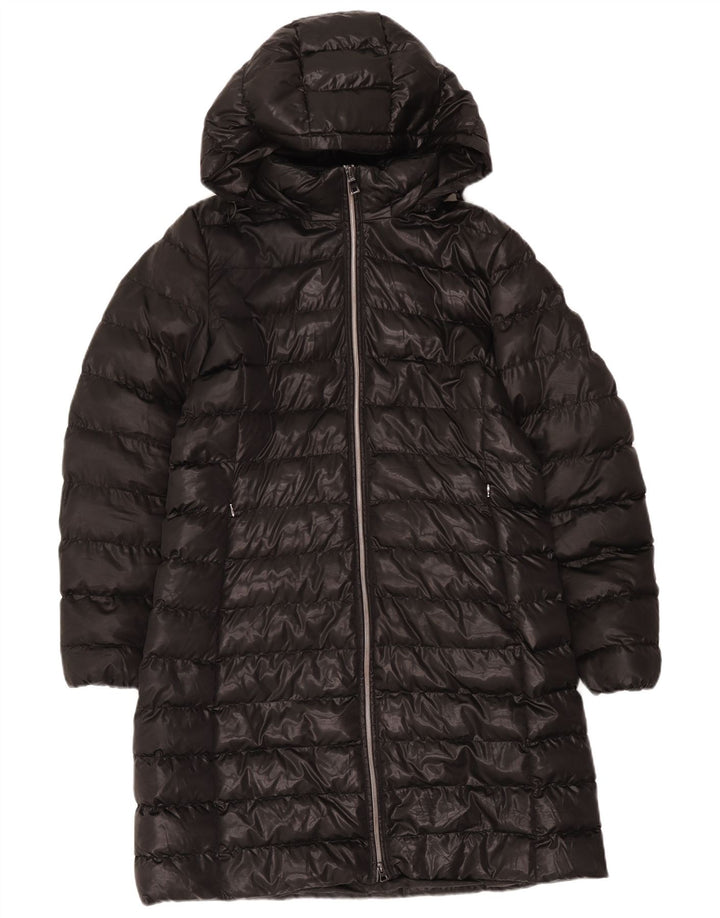 Geox Womens Respira hættepolstret frakke UK 14 Large Black Polyester