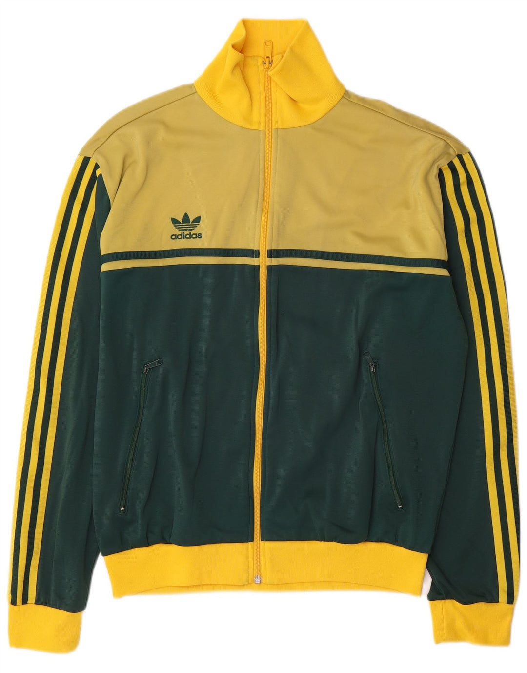 Adidas Grafisk træningsdragt jakke til mænd Stor gul farveblok polyamid