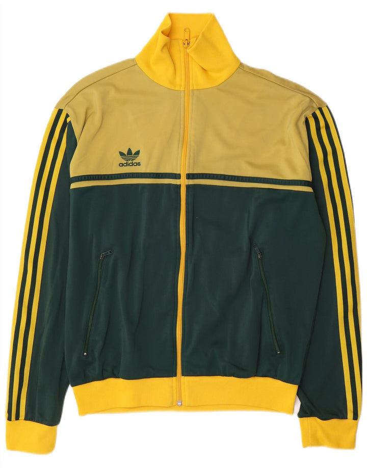 Adidas Grafisk træningsdragt jakke til mænd Stor gul farveblok polyamid