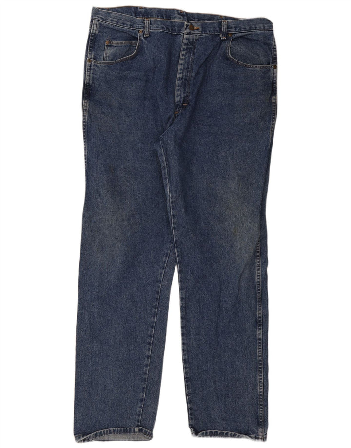 Wrangler Straight Jeans til mænd W42 W34 Blå Bomuld