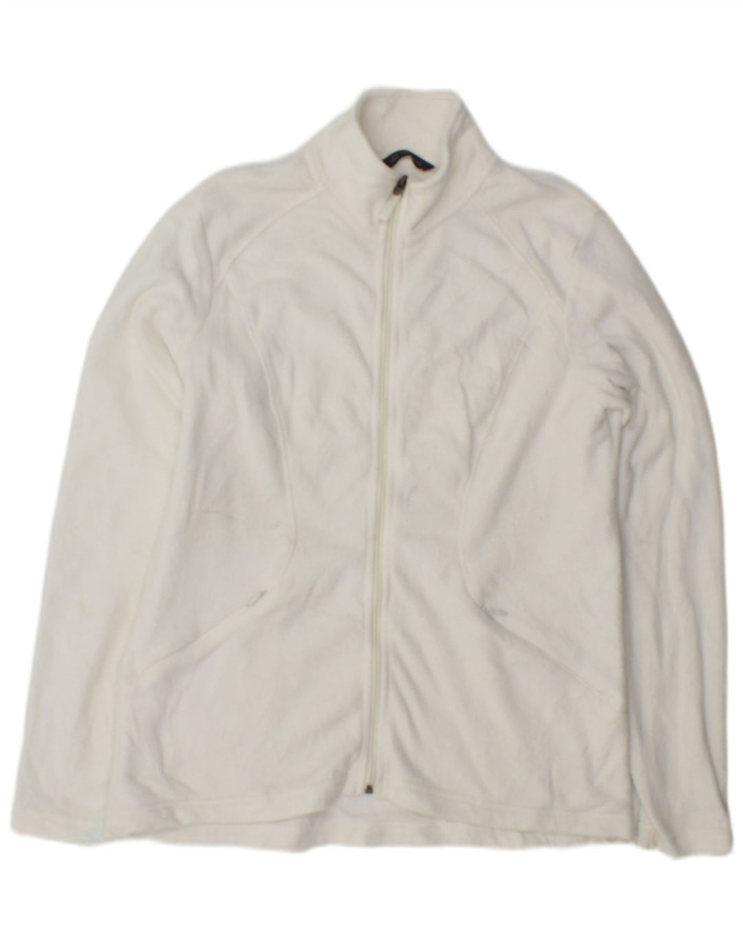 Marks & Spencer Fleecejakke til kvinder UK 14 Stor hvid polyester