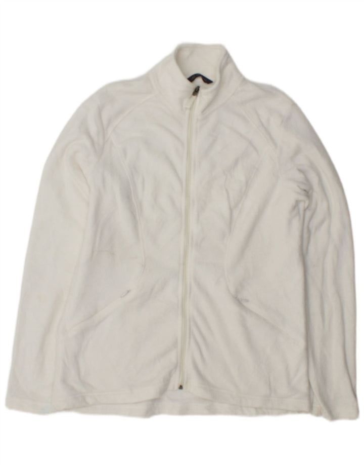 Marks & Spencer Fleecejakke til kvinder UK 14 Stor hvid polyester