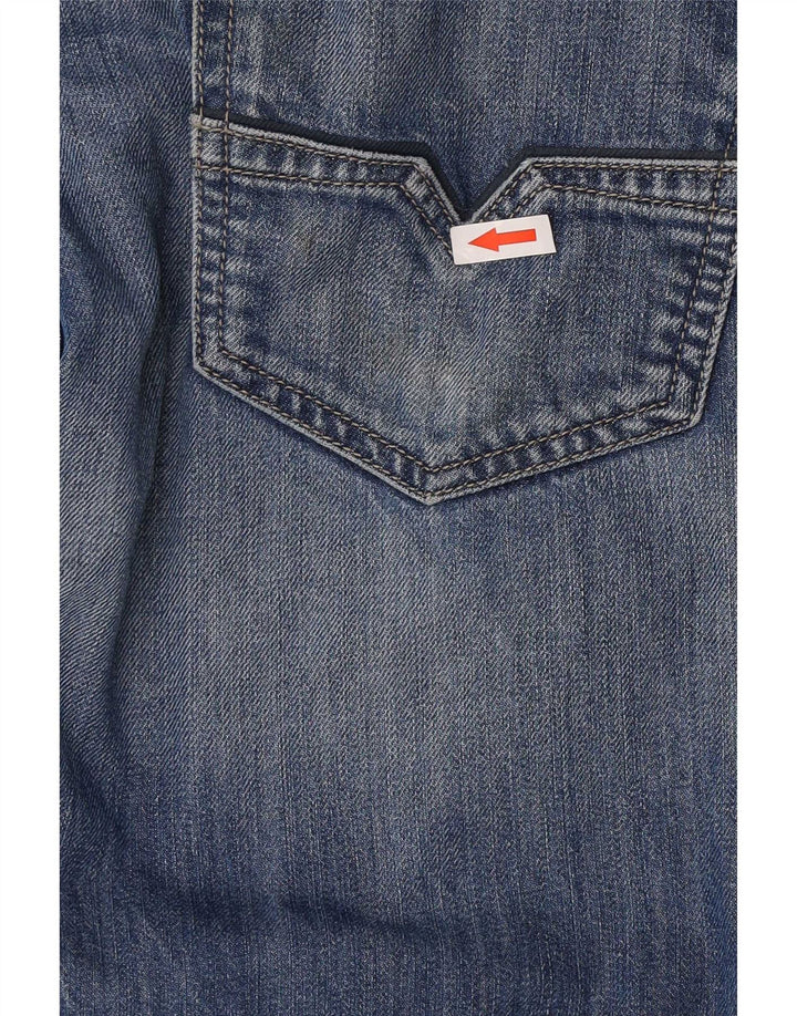 Diesel Herre Straight Jeans W34 L34 Blå Bomuld