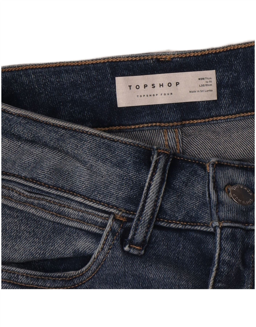 Topshop Dame Skinny Jeans W28 L27 Blå