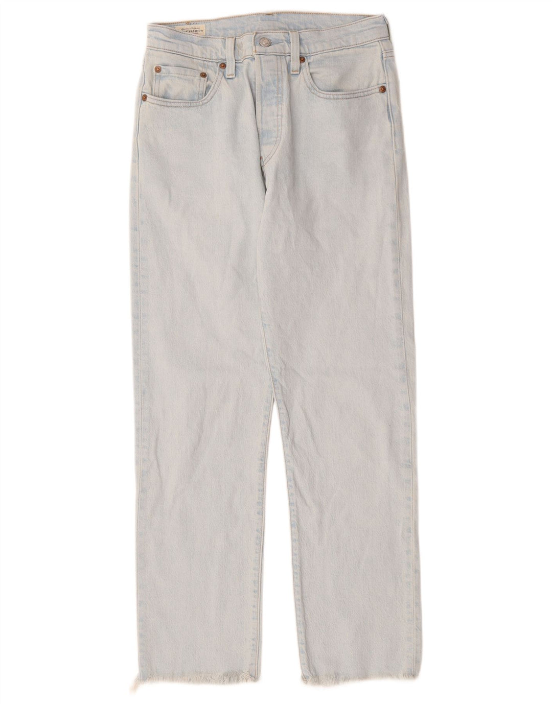 Levi's Dame 501 Straight Jeans W27 L28 Blå Bomuld