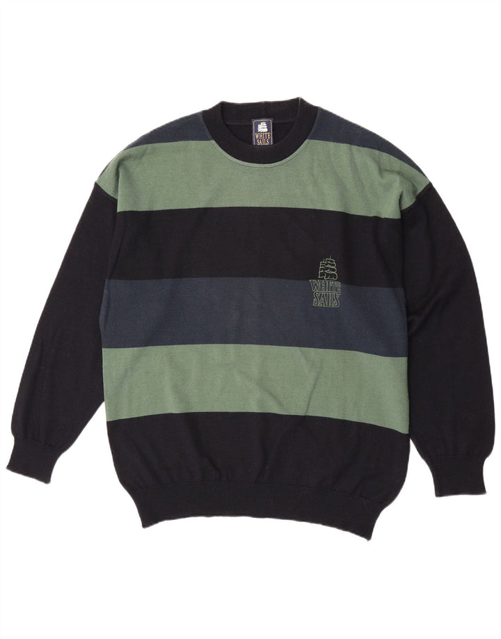 White Sails Herre Crew Neck Jumper Sweater Stor flerfarvet Colourblock