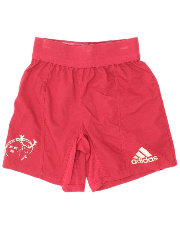 Adidas Girls Munster Rugby Graphic Sports Shorts 2-3 år Burgundy