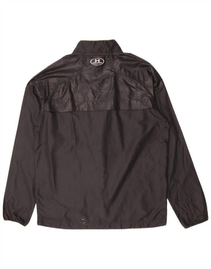 UNDER ARMOUR Mens Tracksuit Top Jacket Medium Black Polyester