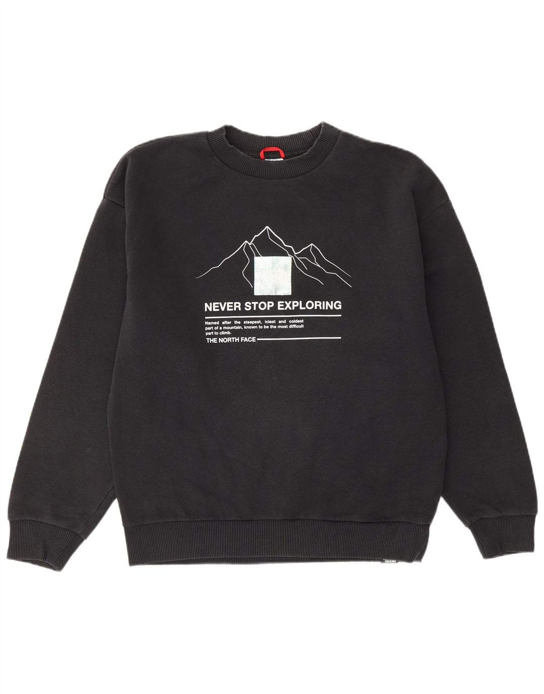 THE NORTH FACE Graphic Sweatshirt Jumper UK 14 Medium Sort Bomuld