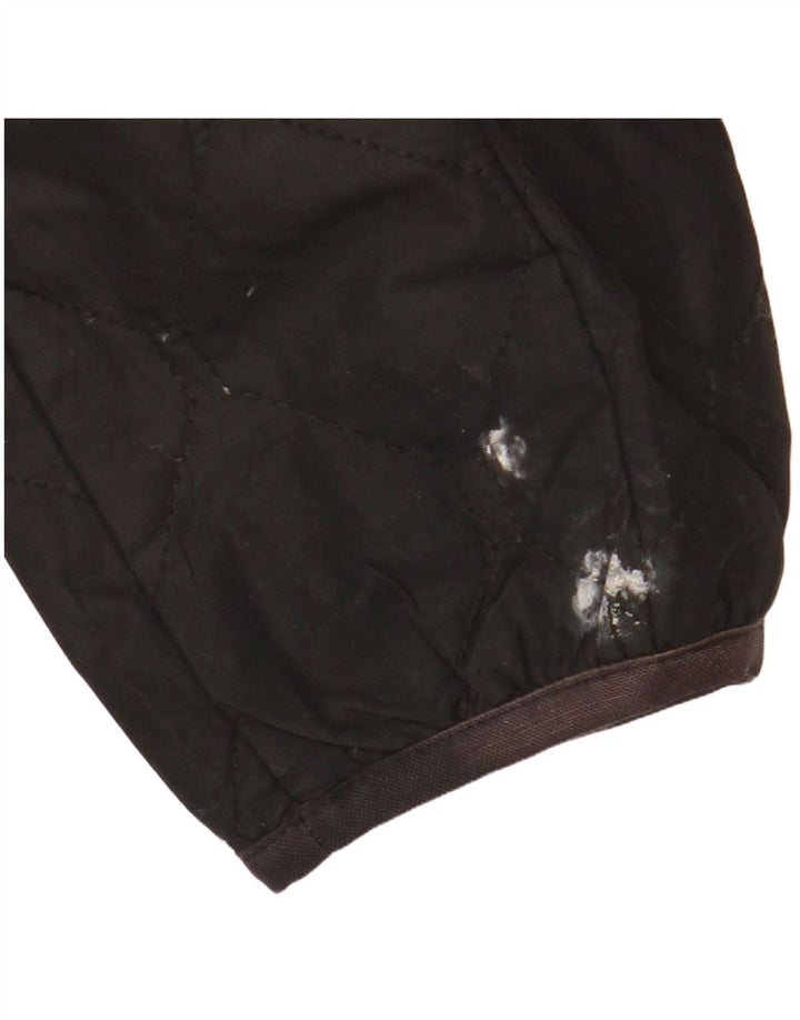Eddie Bauer Dame Quiltet Jakke UK 16 Stor Sort Polyester