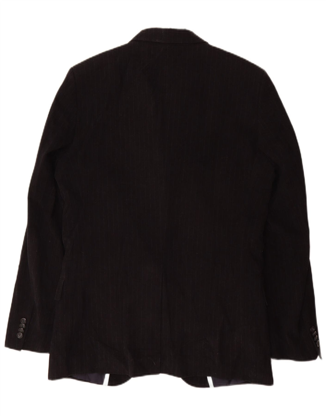 HUGO BOSS Herre 2-knaps blazerjakke EU 50 Stor sort nålestribet bomuld