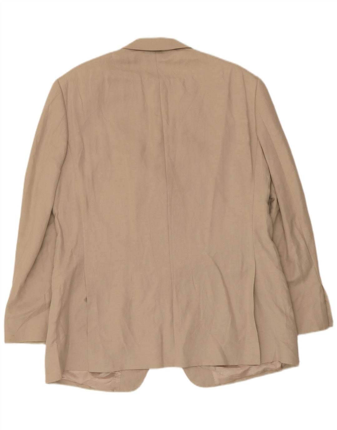 MARKS & SPENCER Herre 2-knaps blazerjakke UK 42 Stor Beige Silke