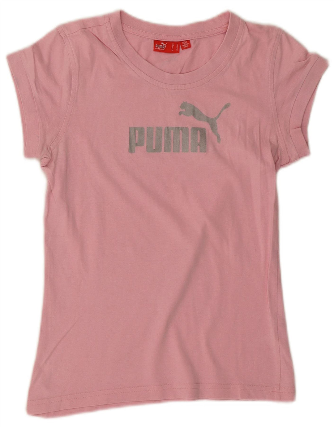 Puma Grafisk T-Shirt Top UK 12 Medium Pink