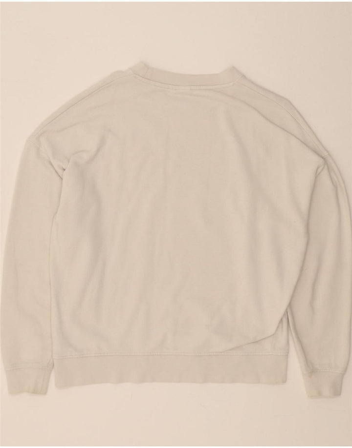 ZARA Womens Oversized Sweatshirt Jumper UK 10 Small White Vintage Zara and Second-Hand Zara from Messina Hembry 