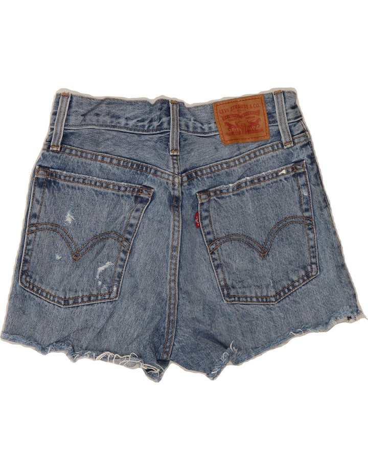 LEVI'S Womens Wedgie Denim Shorts W26 Small Blue Vintage Levi's and Second-Hand Levi's from Messina Hembry 
