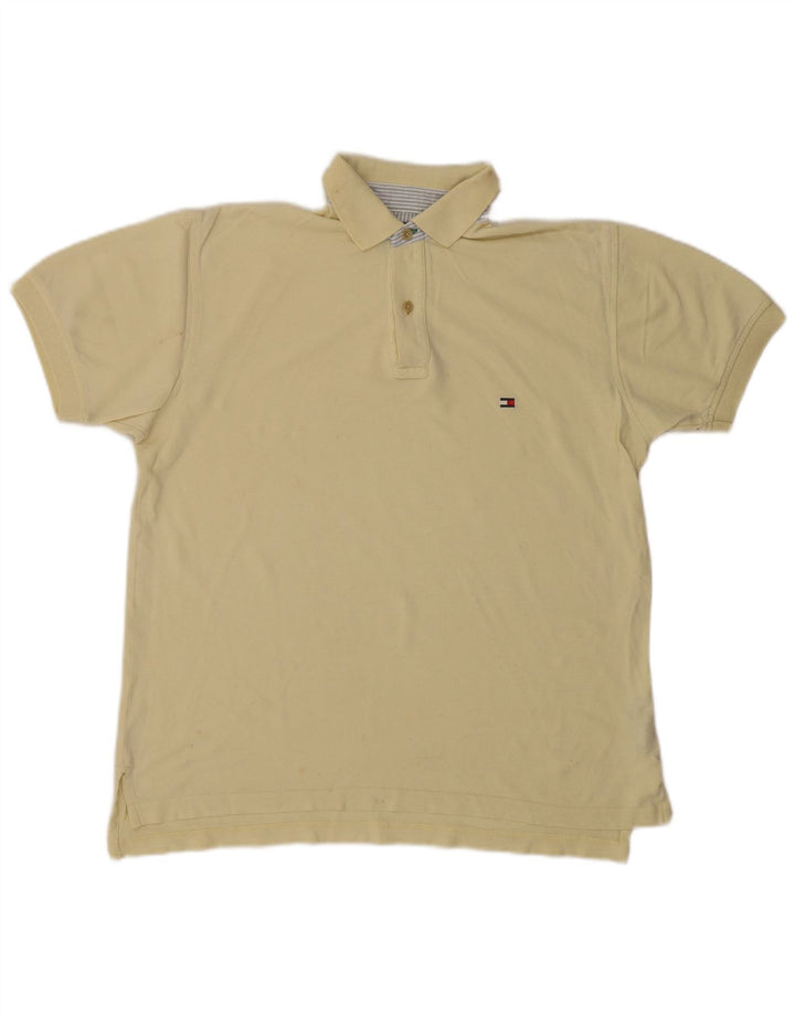 Tommy Hilfiger Herre Polo Shirt Lille Gul Bomuld