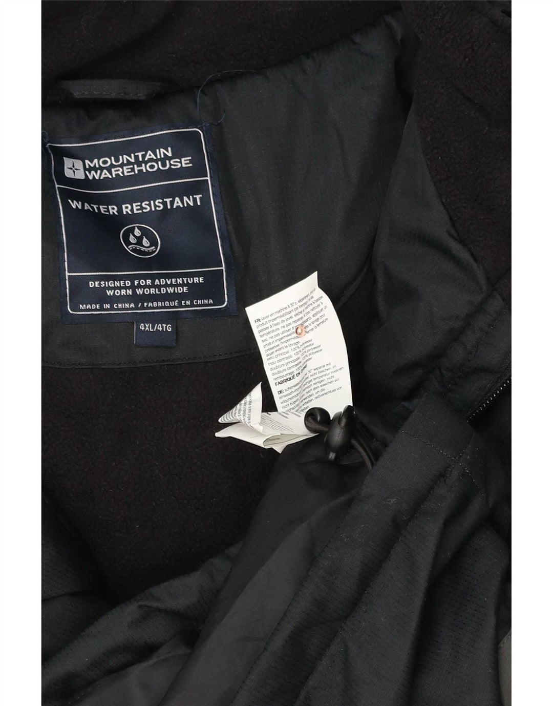 Mountain Warehouse Herre Hætte Skijakke UK 48 4XL Sort Colourblock