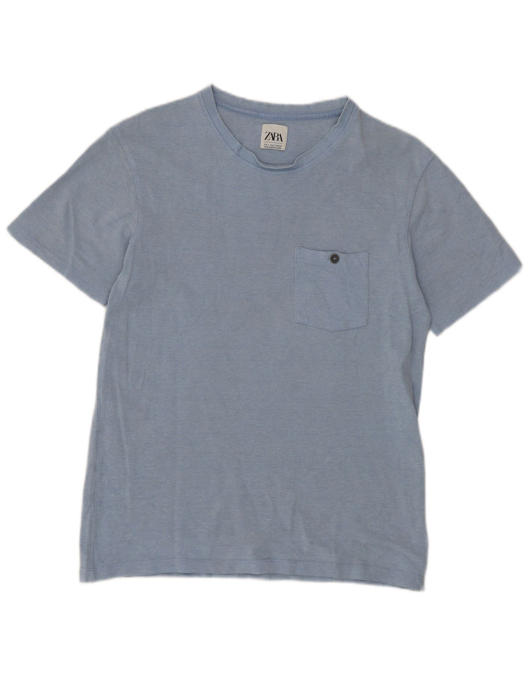 Zara Herre T-Shirt Top Lille Blå