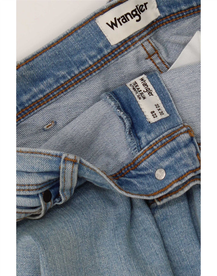 Wrangler Herre Texas Slim Jeans W32 L30 Blå