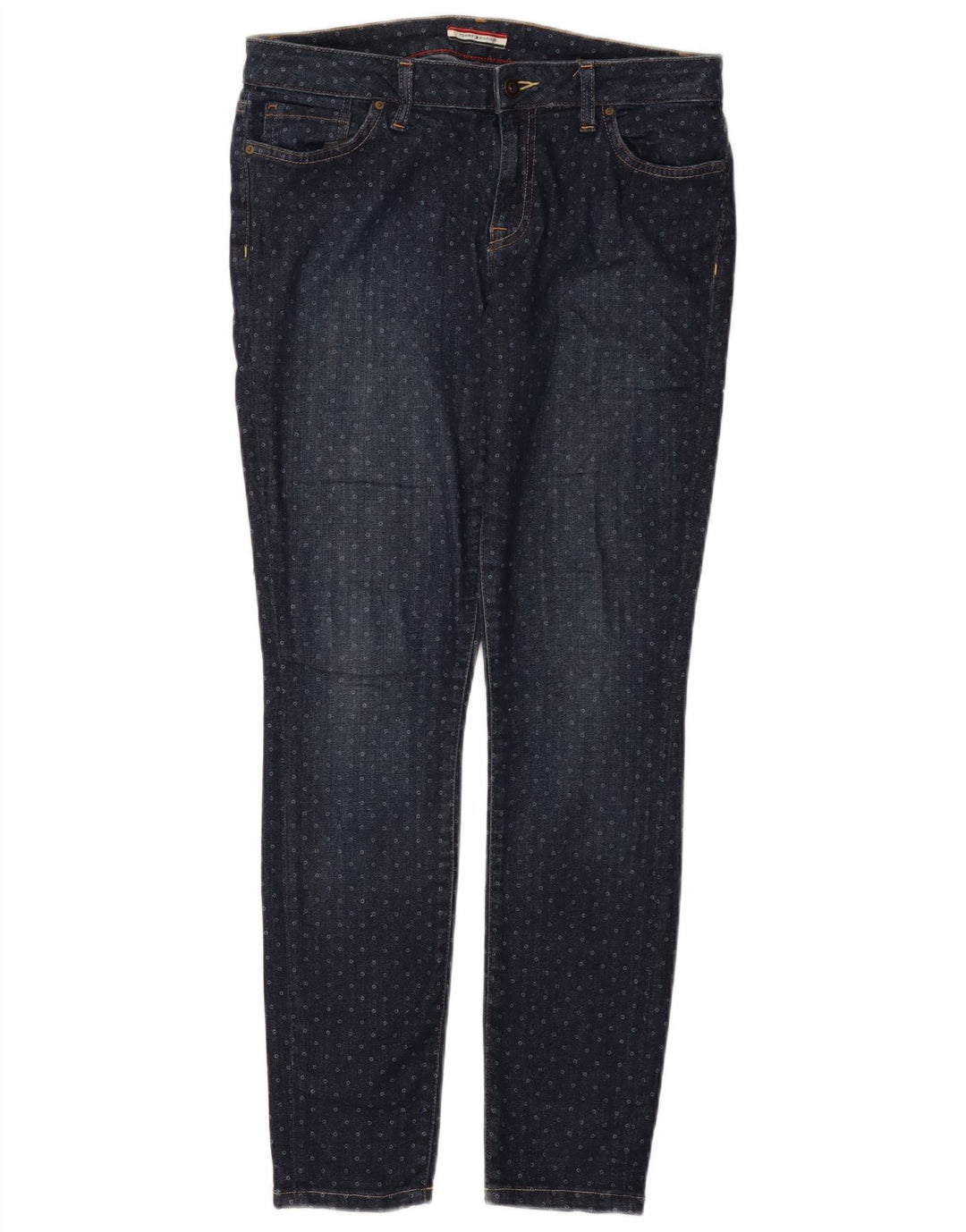 TOMMY HILFIGER Casual Bukser til kvinder US 8 Medium W30 L30 Blåplettet