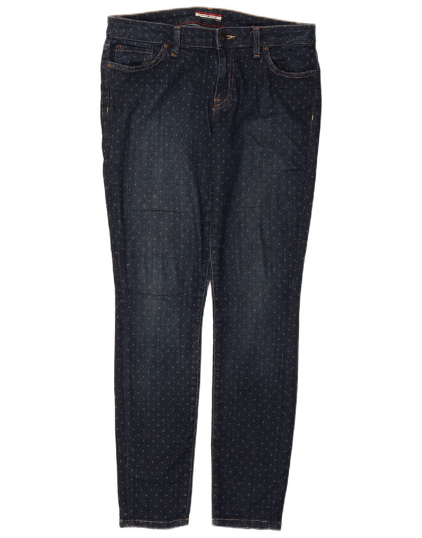 TOMMY HILFIGER Casual Bukser til kvinder US 8 Medium W30 L30 Blåplettet