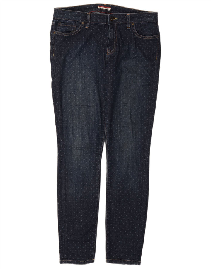TOMMY HILFIGER Casual Bukser til kvinder US 8 Medium W30 L30 Blåplettet