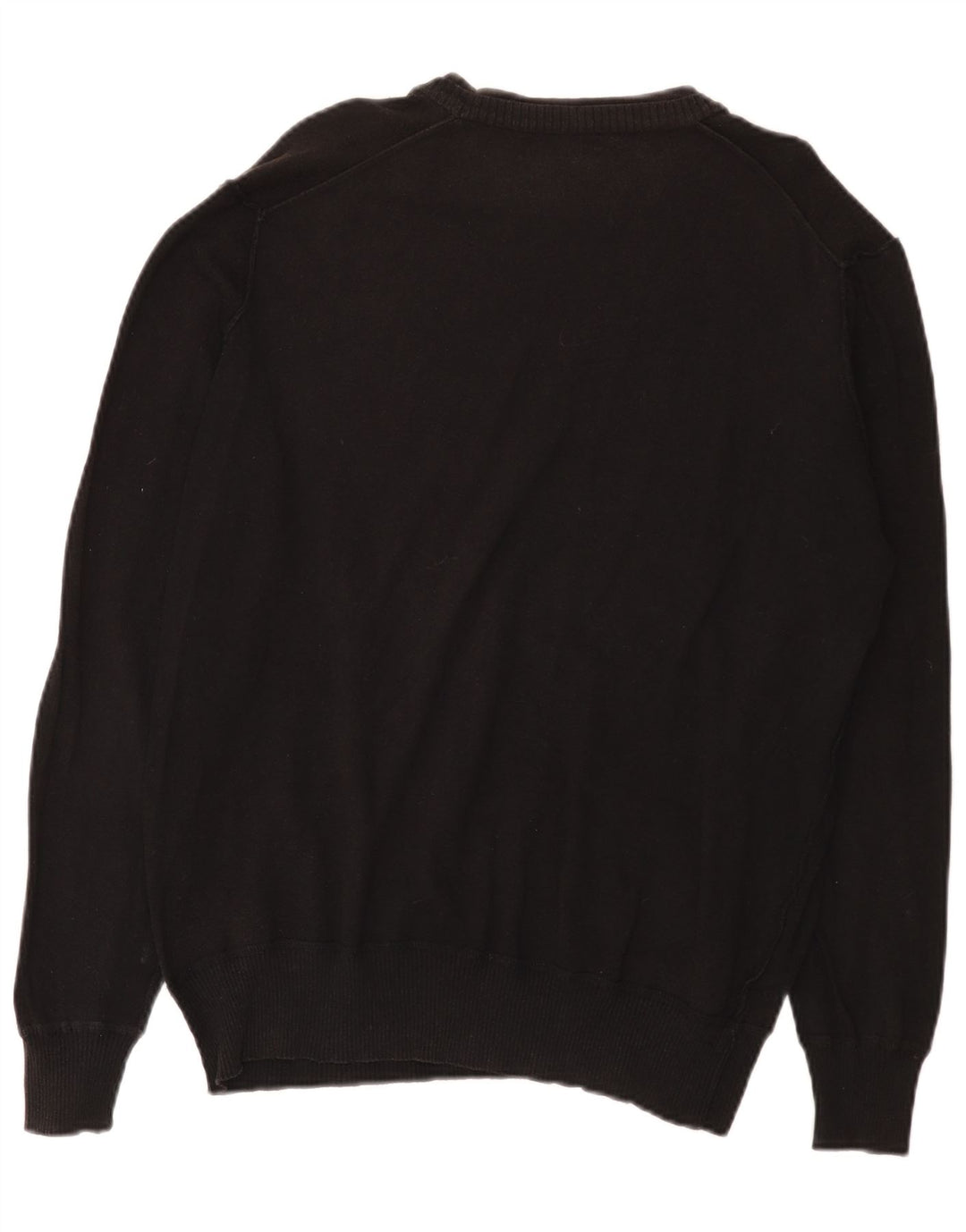 Zara Herre Boat Neck Jumper Sweater XL Sort Bomuld