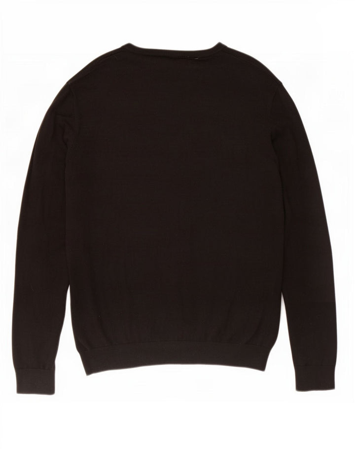 John Lewis Herre V-hals sweater Stor sort bomuld