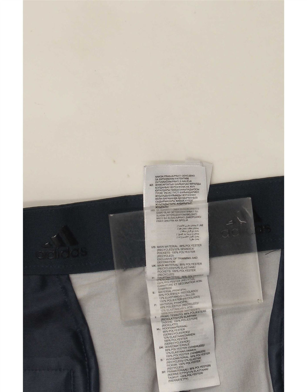 Adidas Chino Shorts til mænd W36 Large Navy Blue Spotted Polyester