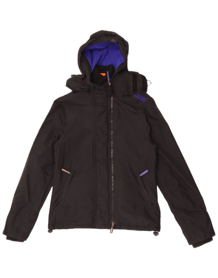 Superdry Graphic Windbreaker Jacket til kvinder UK 10 Small Black