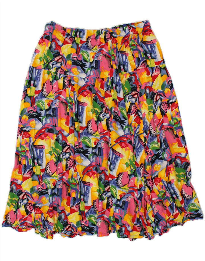 VINTAGE Womens Abstract Pattern A-Line Skirt W32 Large Multicoloured Vintage Vintage and Second-Hand Vintage from Messina Hembry 