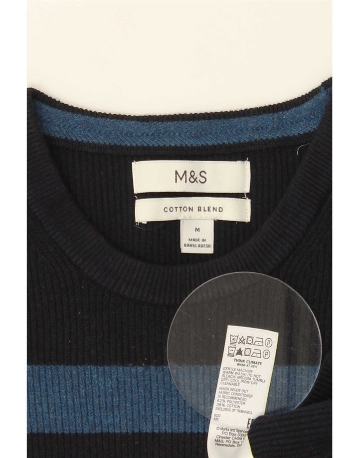 Marks & Spencer Herre sweater med rund hals, medium marineblå polyester