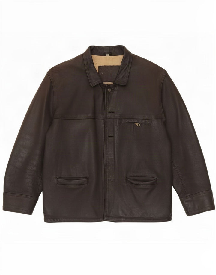 Vintage herre læderjakke UK 44 2XL Brun