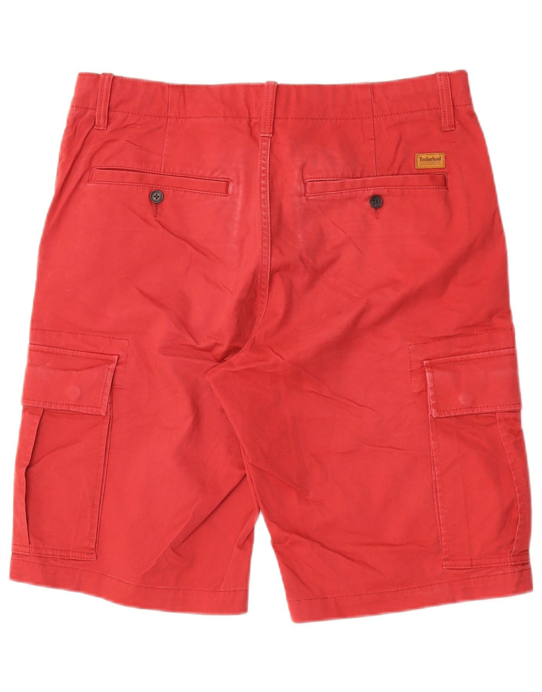 Timberland Herre Relaxed Fit Cargo Shorts W31 Medium Red Bomuld