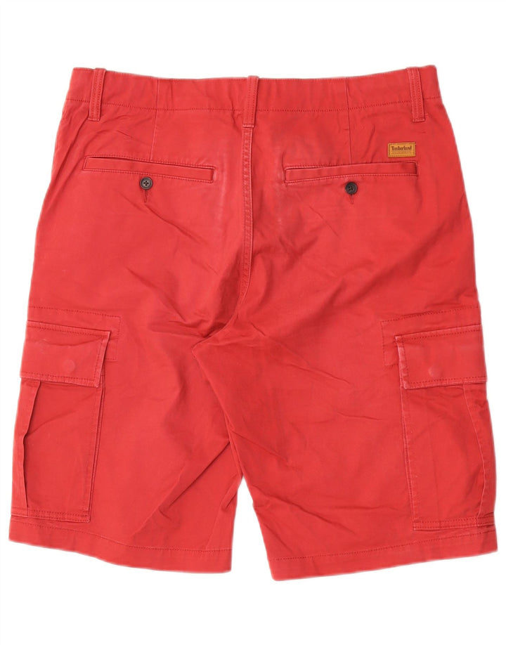 Timberland Herre Relaxed Fit Cargo Shorts W31 Medium Red Bomuld