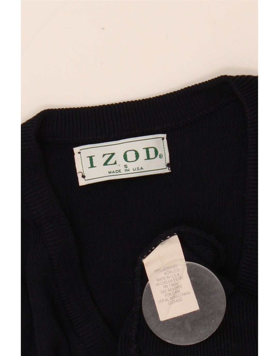 IZOD Herre V-hals sweater lille marineblå akryl