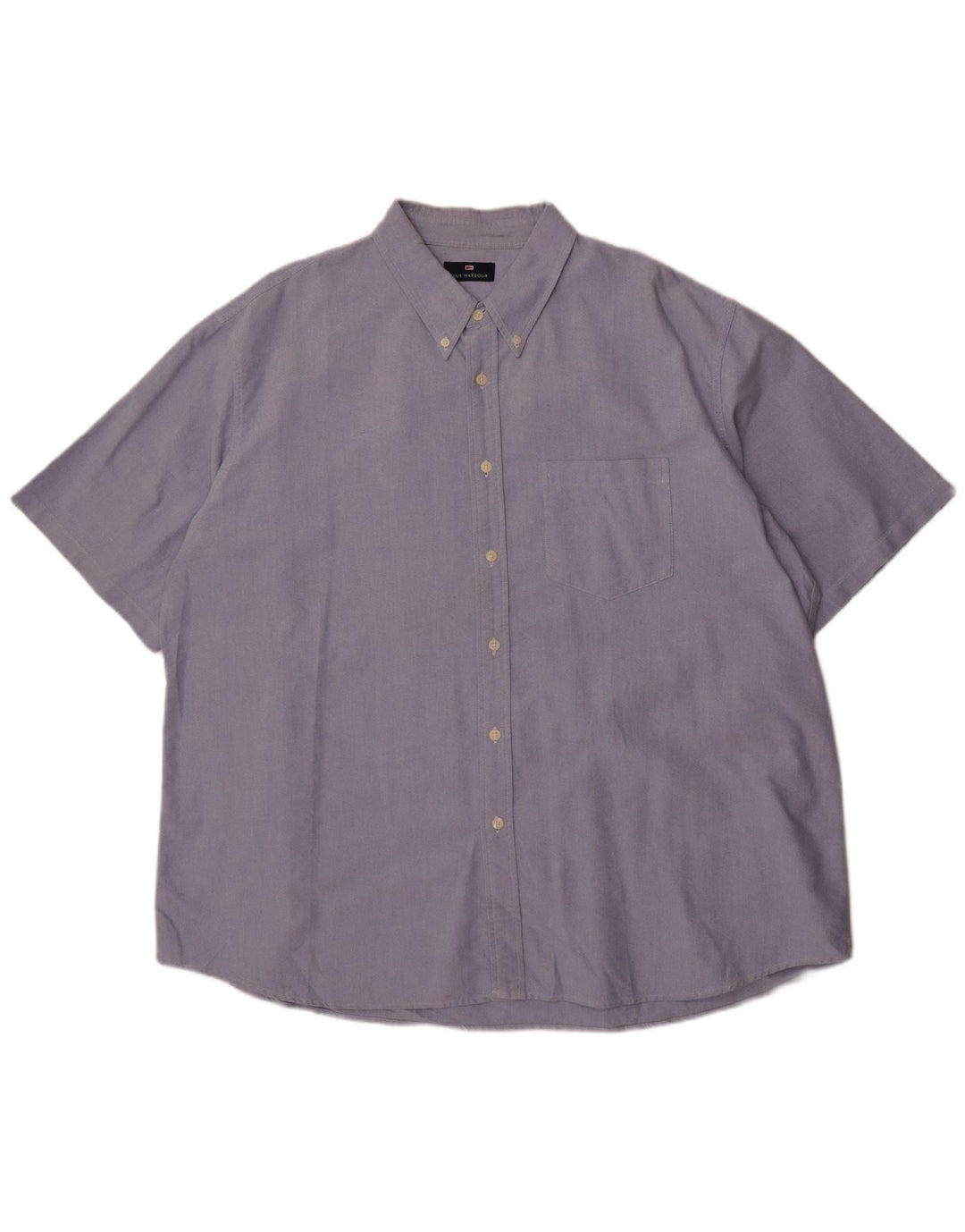 Marks & Spencer Kortærmet Herreskjorte 2XL Blå Bomuld