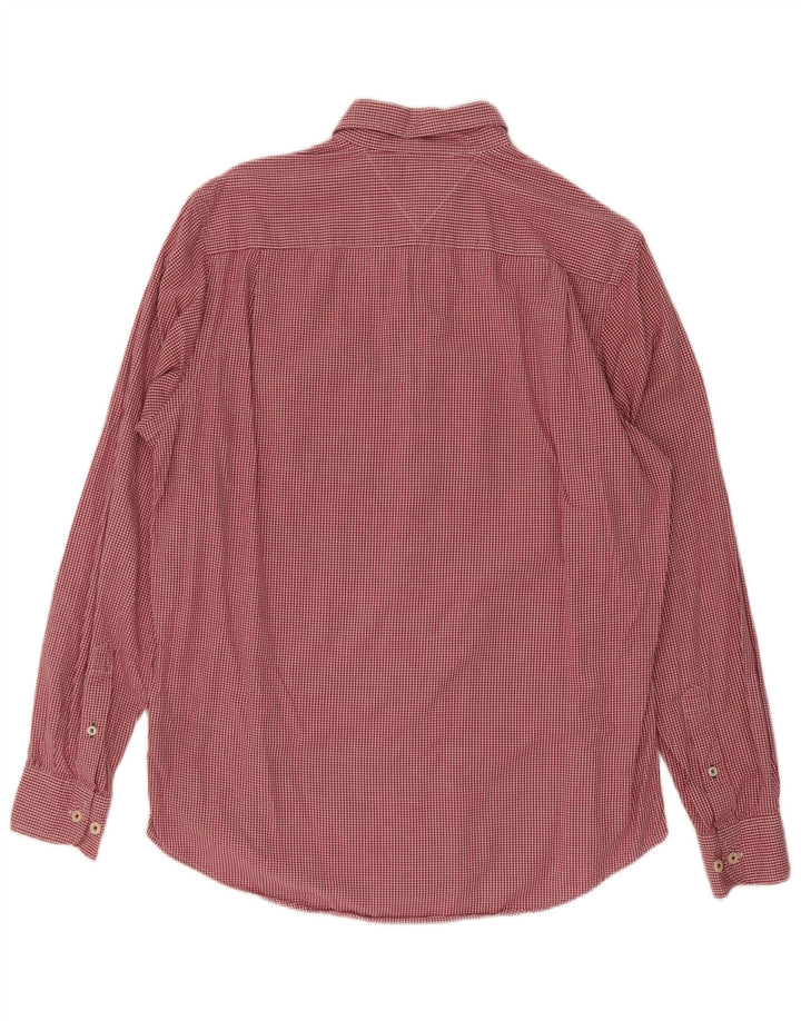 Tommy Hilfiger Herre Classic Fit skjorte Lille rød Gingham Bomuld