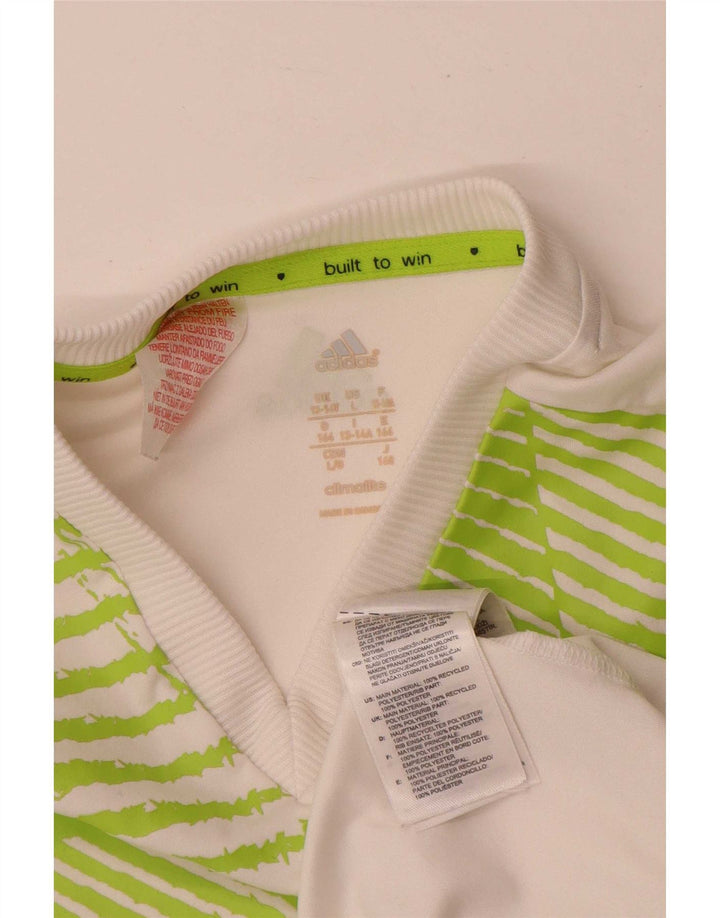Adidas Boys Climalite Graphic T-Shirt Top 13-14 år Hvid Polyester