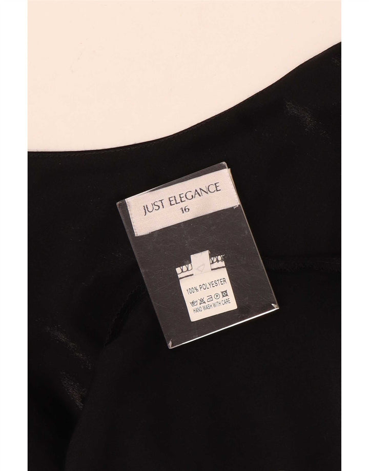 Just Elegance Dame ærmeløs Maxi Dress UK 16 Large Black Polyester