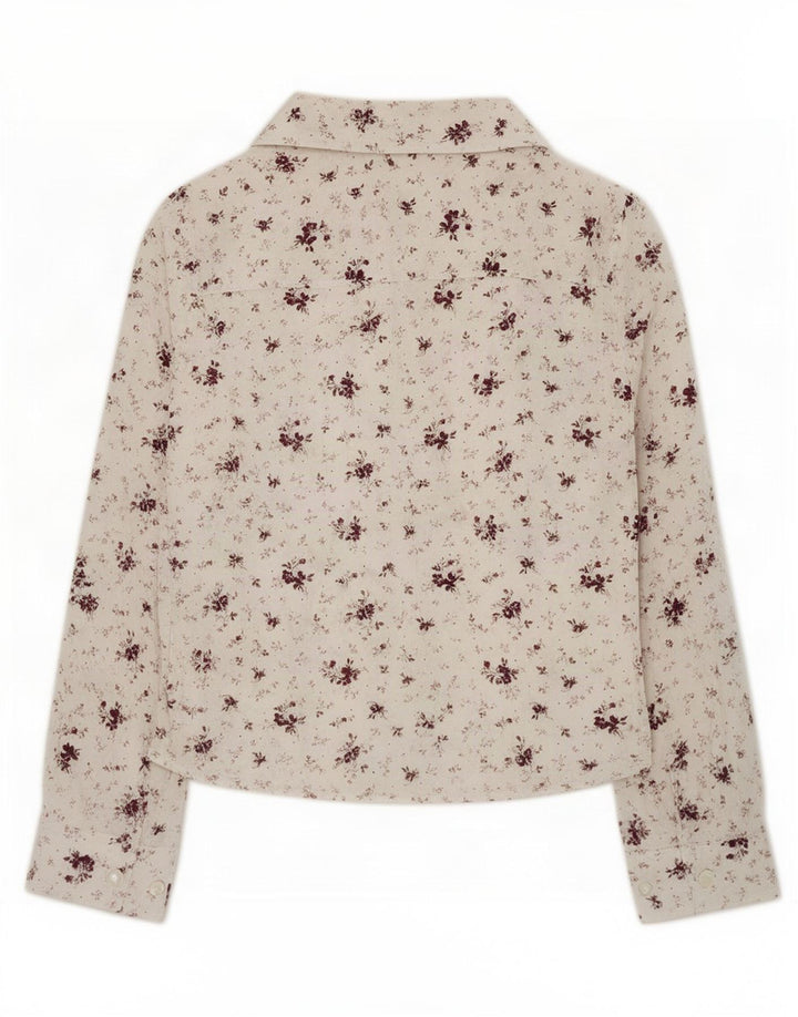 Laura Ashley Dameskjorte UK 12 Medium White Floral