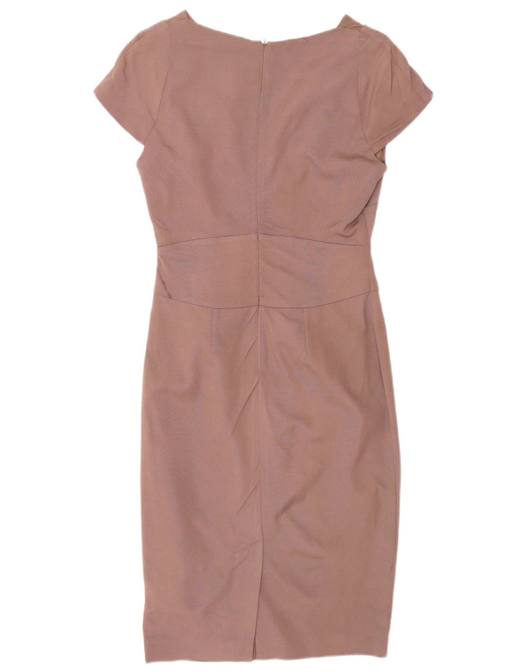 Reiss Womens Sheath Dress UK 8 Small Brown Viscose