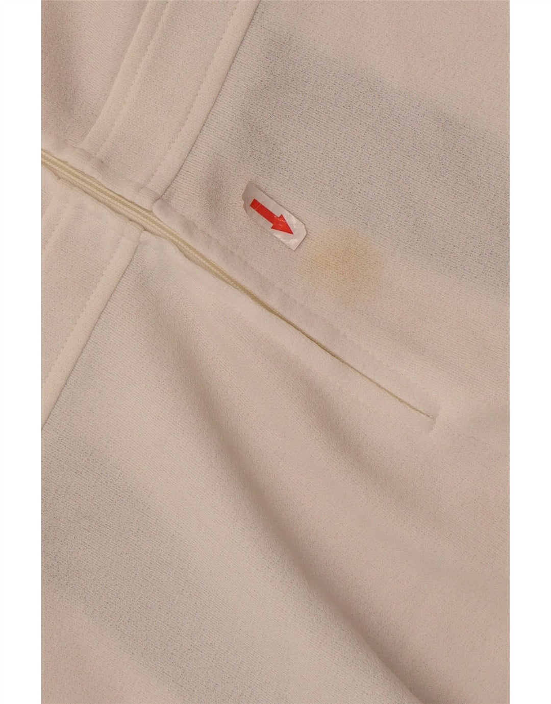 Vintage ærmeløs bluse til kvinder IT 46 Stor hvid farveblok